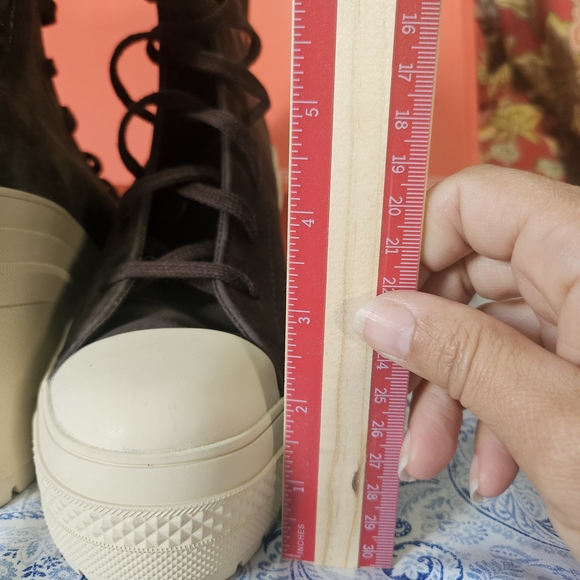 Converse Women's High-Top Platform Sneakers - Dark Brown and Cream - Picture 8 of 9